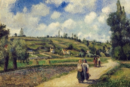 Picture of LANDSCAPE NEAR PONTOISE, THE AUVERS ROAD, 1881