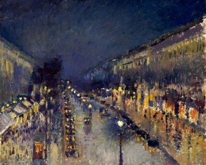 Picture of BOULEVARD MONTMARTRE AT NIGHT