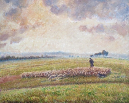 Picture of LANDSCAPE WITH FLOCK OF SHEEP