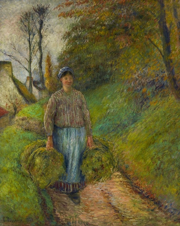 Picture of PEASANT WOMAN CARRYING TWO BUNDLES OF HAY