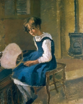 Picture of JEANNE PISSARRO CALLED MINETTE HOLDING A FAN