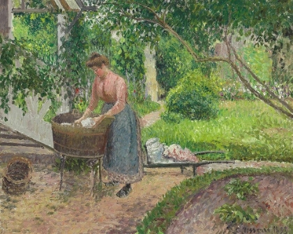 Picture of WASHER IN THE GARDEN, ERAGNY 