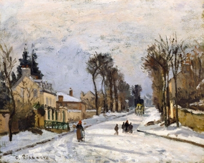 Picture of ROAD TO VERSAILLES AT LOUVECIENNES. THE SNOW EFFECT