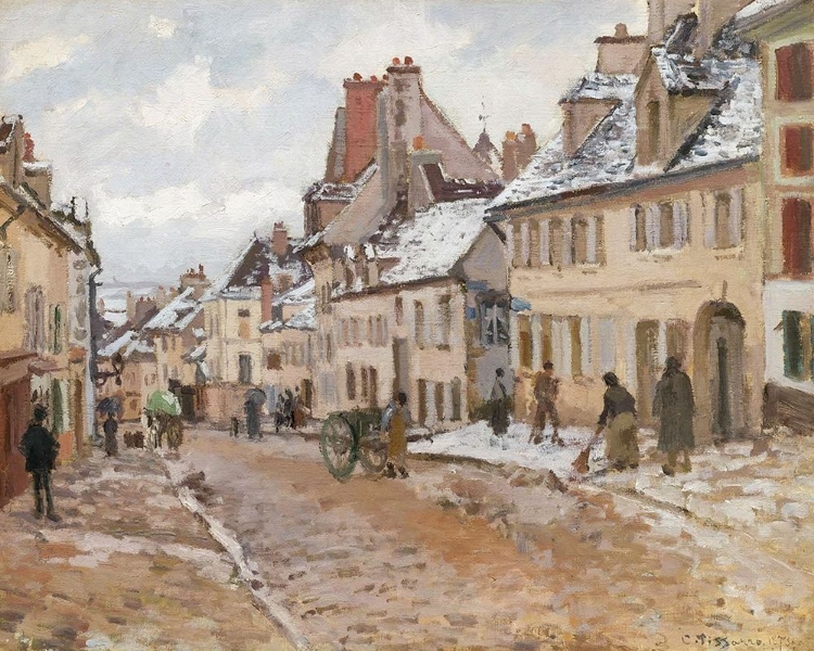 Picture of PONTOISE, THE ROAD TO GISORS IN WINTER