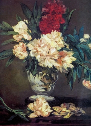 Picture of VASE OF PEONIES