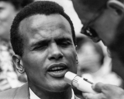 Picture of HARRY BELAFONTE AT THE CIVIL RIGHTS MARCH IN WASHINGTON-D.C 1963