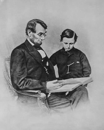 Picture of PRESIDENT ABRAHAM LINCOLN AND TAD LINCOLN