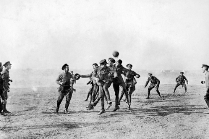 Picture of FOOTBALL IN SALONIKA, GREECE ON CHRISTMAS DAY 1915