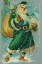 Picture of CHRISTMAS POSTCARD WITH SANTA CLAUS WEARING GREEN ROBES
