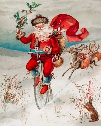 Picture of SANTA CLAUS ON A PENNY FARTHING