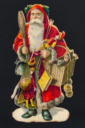 Picture of SANTA CLAUS WITH A BASKET OF TOYS