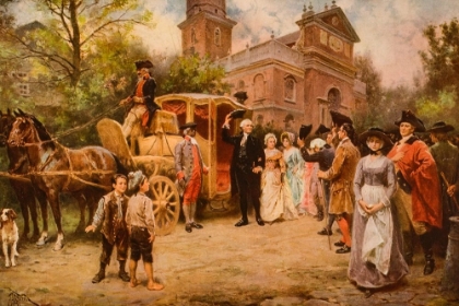 Picture of GENERAL WASHINGTON AT CHRIST CHURCH-EASTER SUNDAY-1795