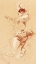 Picture of DESSIN ORIGINEL 1895 LADY WITH GUITAR