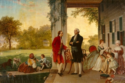 Picture of WASHINGTON AND LAFAYETTE AT MOUNT VERNON-1784