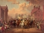 Picture of WASHINGTON RECLAIMING NEW YORK ON EVACUATION DAY NOV 25TH 1783