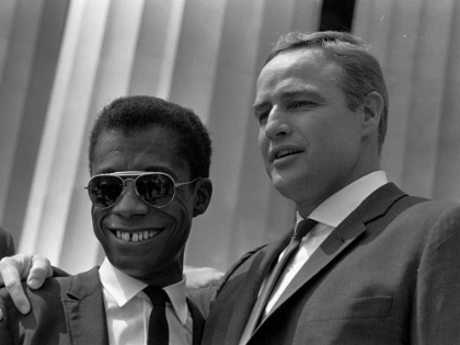 Picture of AUTHOR JAMES BALDWIN AND ACTOR MARLON BRANDO