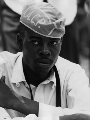 Picture of CIVIL RIGHTS MARCH ON WASHINGTON-D.C. MAN WEARING AACP HAT