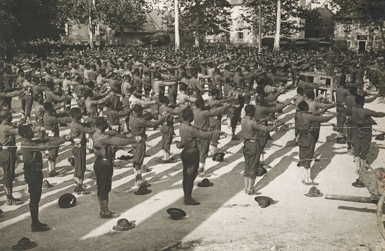 Picture of WWI AMERICAN NEGRO CANTONMENT ON THE MARNE FRONT-FRANCE