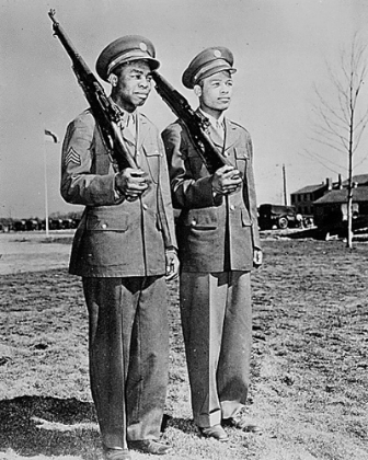 Picture of WWII JACKIE WILSON (LEFT) AND RAY ROBINSON