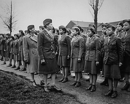 Picture of WWII INSPECTING THE TROOPS SOMEWHERE IN ENGLAND