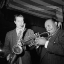 Picture of REX WILLIAM STEWART AND CHARLIE BARNET  AQUARIUM-NEW YORK 1946
