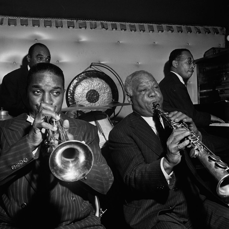 Picture of FREDDIE MOORE-HOT LIPS PAGE-SIDNEY BECHET NEW YORK 1947