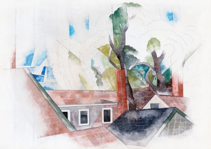 Picture of ROOFTOPS AND TREES