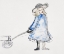 Picture of GIRL PULLING WAGON