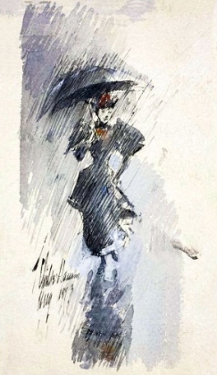 Picture of WOMAN WITH UMBRELLA