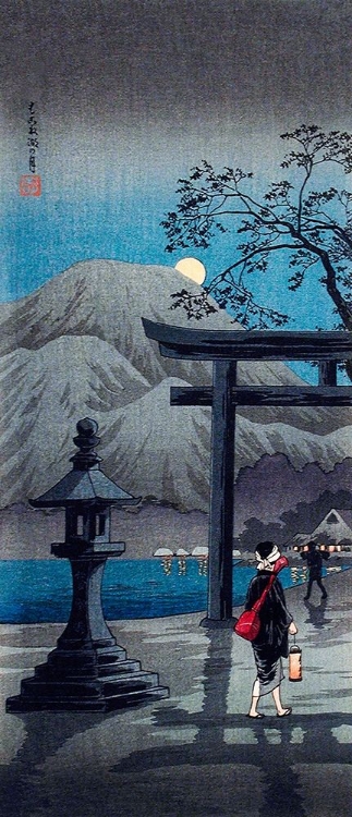 Picture of HAKONE LAKE IN MOONLIGHT