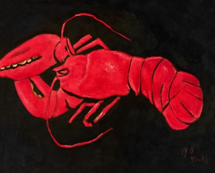 Picture of LOBSTER ON BLACK BACKGROUND