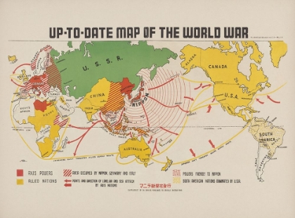 Picture of UP TO DATE MAP OF THE WORLD WAR 1942