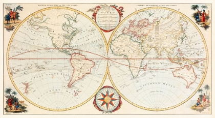 Picture of BOWLESS NEW POCKET MAP OF THE WORLD