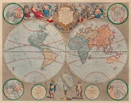 Picture of A NEW MAP OF THE WORLD FROM THE LATEST OBSERVATIONS 1720