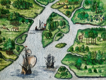 Picture of PORT ROYAL-SOUTH CAROLINA ILLUSTRATION FROM GRAND VOYAGES 1596