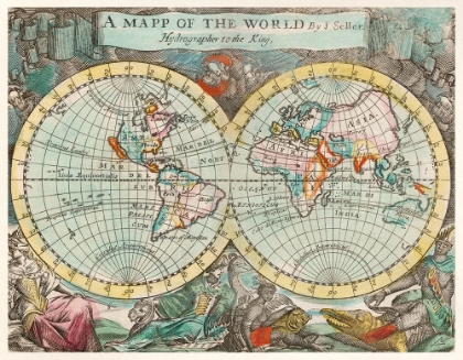 Picture of A MAPP OF THE WORLD 1682