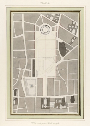 Picture of LA HALLE AUX BLES-STREET PLAN 1810
