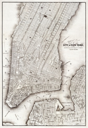 Picture of MAP OF THE CITY OF NEW YORK-1850