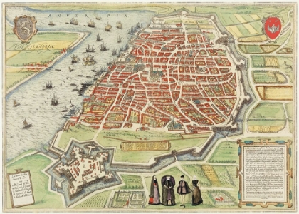 Picture of VIEW OF ANTWERP FROM BRAUN AND HOGENBERGS CIVITATES ORBIS TERRARUM
