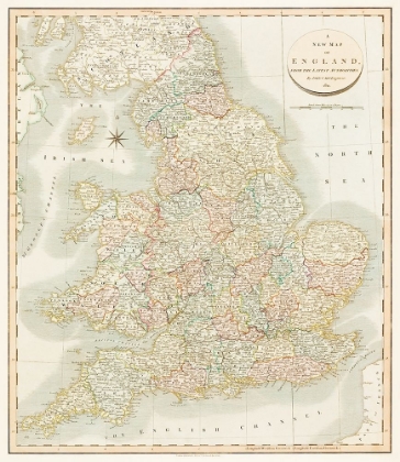 Picture of A NEW MAP OF ENGLAND 1811