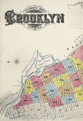 Picture of SANBORN FIRE INSURANCE MAP FROM BROOKLYN-KINGS COUNTY-NEW YORK 1888