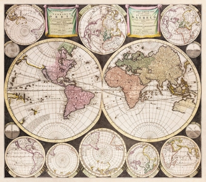 Picture of FLAT EARTH GLOBE COMMONLY CALLED THE WHOLE WORLD 1696