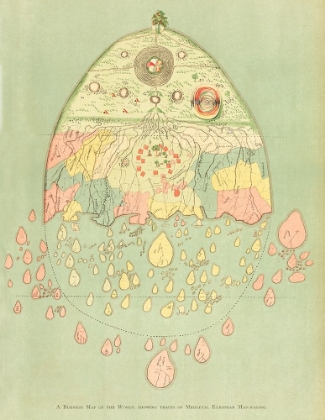 Picture of A BURMESE MAP OF THE WORLD 1906