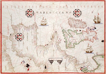 Picture of PORTOLAN ATLAS OF THE MEDITERRANEAN SEA-WESTERN EUROPE-AND THE NORTHWEST COAST OF AFRICA 1590