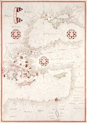 Picture of PORTOLAN ATLAS OF THE MEDITERRANEAN SEA-EASTERN MEDITERRANEAN 1590