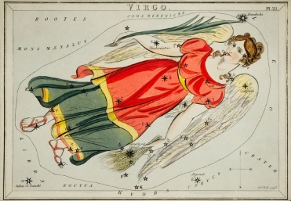 Picture of ASTRONOMICAL CHART ILLUSTRATION OF THE VIRGO