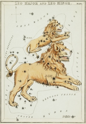 Picture of ASTRONOMICAL CHART ILLUSTRATION OF THE LEO MAJOR AND THE LEO MINOR