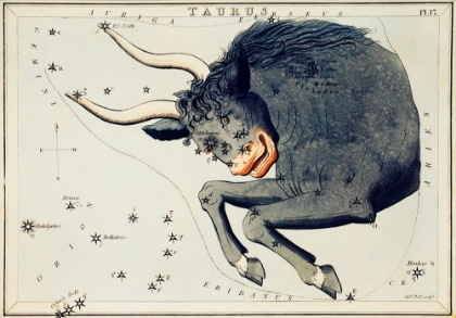Picture of ASTRONOMICAL CHART ILLUSTRATION OF THE TAURUS