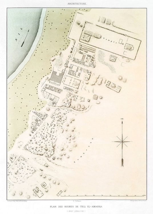 Picture of PLAN OF THE RUINS OF TELL EL AMARNA 1878