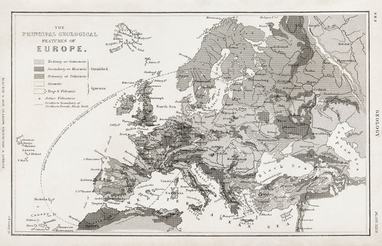 Picture of GEOLOGY-THE PRINCIPAL FEATURES OF EUROPE GEOLOGICAL 1820